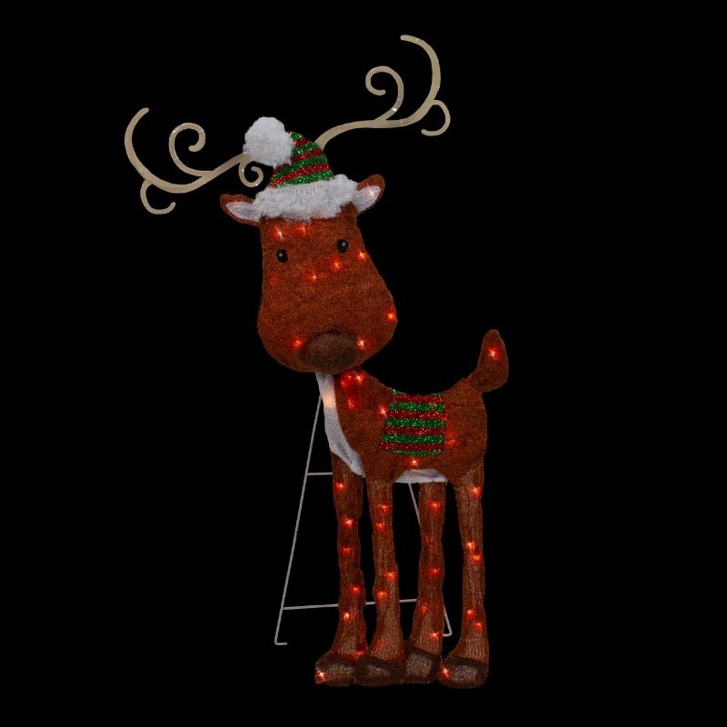 Photo 1 of 32" Lighted 2D Reindeer Outdoor Christmas Decoration 