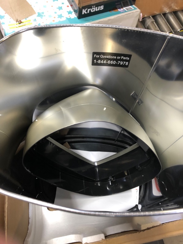 Photo 3 of 13 Gallon Elliptical Open Top Trash Can with Dual AbsorbX Odor Filters, Stainless Steel Recycle Bin with Wide Opening----------Barely Used-----------Missing some items/hardware