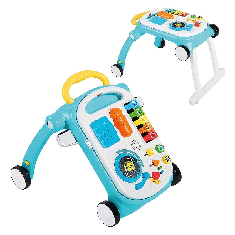 Photo 1 of Baby Einstein Musical Mix ‘N Roll 4-in-1 Push Walker, Activity Center, Toddler Table and Floor -Toy for 6 Months+, Blue--------Slightly used

