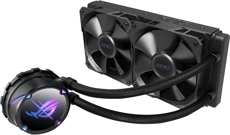 Photo 1 of ASUS ROG Strix LC II 240 All-in-one AIO Liquid CPU Cooler 240mm Radiator, Intel LGA1700, 115x/2066 and AMD AM4/TR4 Support,2x120mm 4-pin PWM Fans
