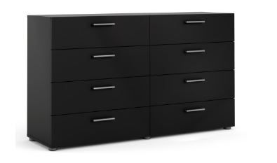 Photo 1 of  Wide Chest of 8 Drawers (4+4) in Black---------barely used---------missing some items and hardware