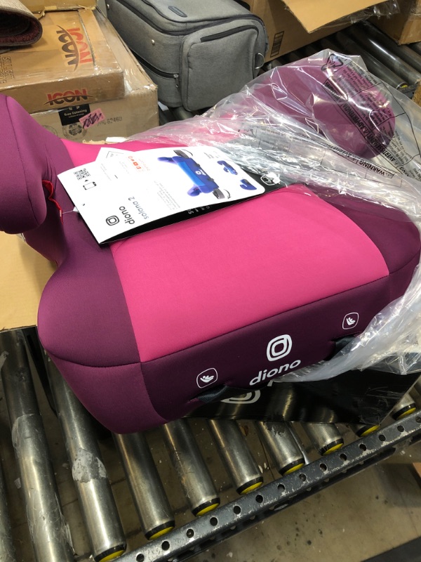 Photo 2 of Diono Solana 2 XL, Dual Latch Connectors, Lightweight Backless Belt-Positioning Booster Car Seat, 8 Years 1 Booster Seat, Pink 2019 LATCH Connect Single Pink---------barely used