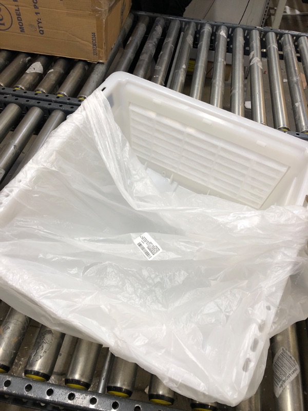 Photo 2 of Camco RV Roof Vent Cover | Allows High Flow Air Ventilation Into Your RV, Rain or Shine | Easy Installation | Installation Hardware Included, White (40433) White Standard Packaging Standard---------barely used---------