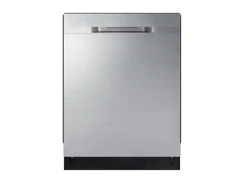 Photo 1 of Samsung StormWash 48 dBA Dishwasher in Stainless Steel, COSMETIC DMG; SCRATCHES/MARKINGS, SHOWS SIGNS OF USE( WATER SPOTS) 
