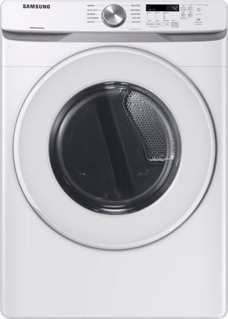 Photo 1 of Samsung - 7.5 Cu. Ft. Stackable Gas Dryer with Sensor Dry - White * FACTORY SEALED * 
