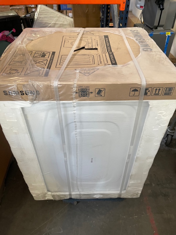 Photo 3 of Samsung - 7.5 Cu. Ft. Stackable Gas Dryer with Sensor Dry - White * FACTORY SEALED * 
