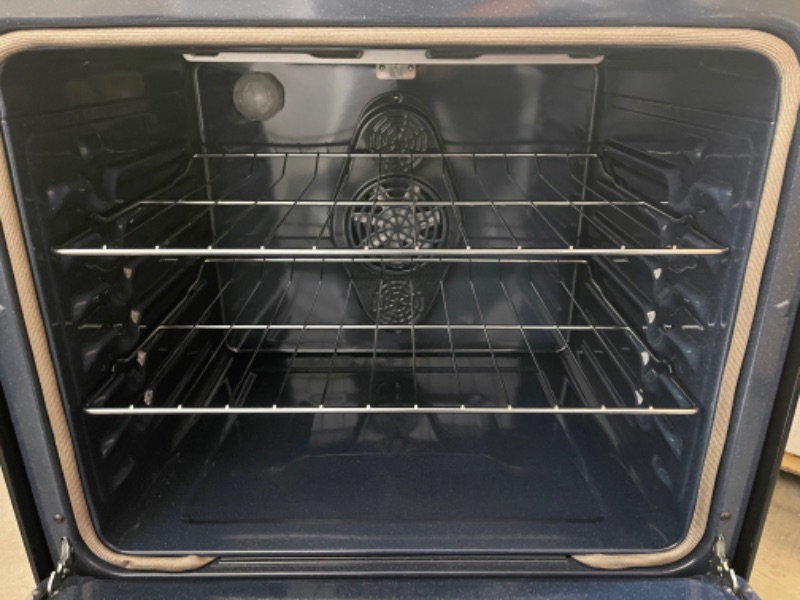 Photo 6 of 5.9 cu. ft. Freestanding Electric Range with Convection in Stainless Steel EXTERIOR COSMETIC DMG (DIRTY, SCUFFS)  INTERIOR CLEAN, MINOR USE, no power cord 
