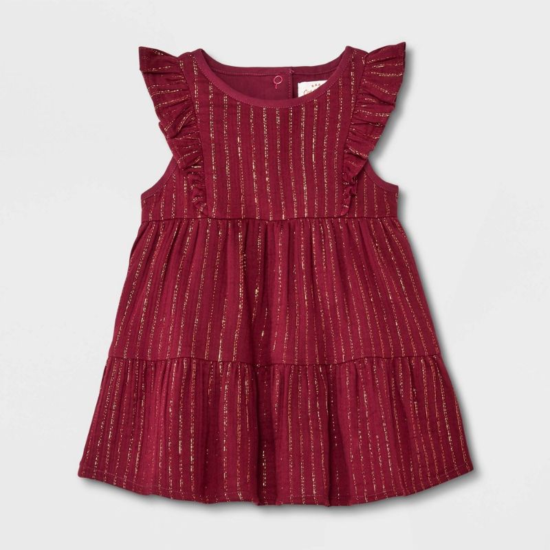 Photo 1 of Baby Girls' Lurex Short Sleeve Dress - Cat & Jack™ SIZE 3-6M 
