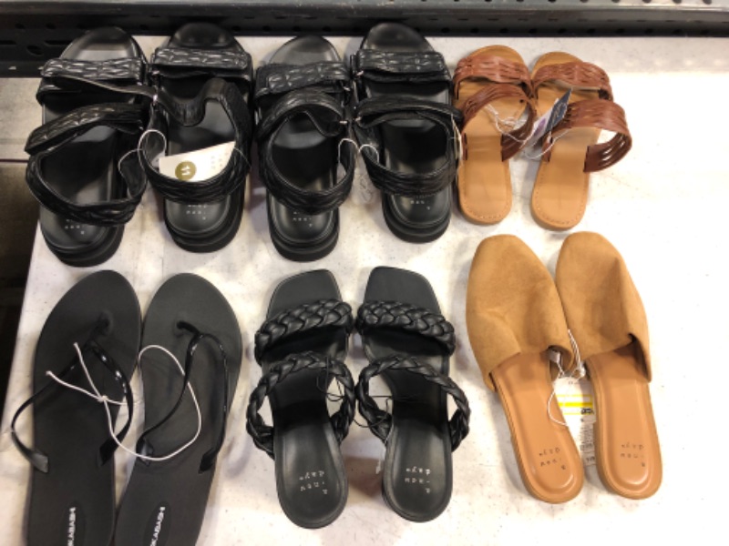 Photo 1 of BAG LOT, MISC. WOMENS SANDALS(SIZES MAY VARY, BUY AS IS)