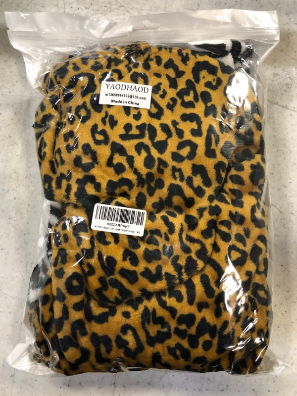 Photo 2 of YAODHAOD Halloween Costumes for Dogs Dog Hoodie Zebra and Leopard Pet Costume Flannel Warm Coat Outfits Clothes for Small Medium Dogs Cats Halloween Cosplay Apparel?2 Pack?
