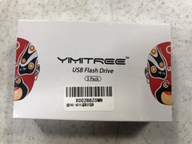 Photo 2 of Yimitree 5 Pack USB Flash Drive Memory USB 2.0 Stick Pen Drive Thumb Drives (16GB, Mix Color(Blue Light Blue Green Black Withe))

