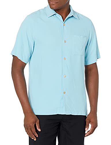 Photo 1 of 28 Palms Men's Relaxed-Fit 100% Silk Camp Shirt, Aqua, Small
