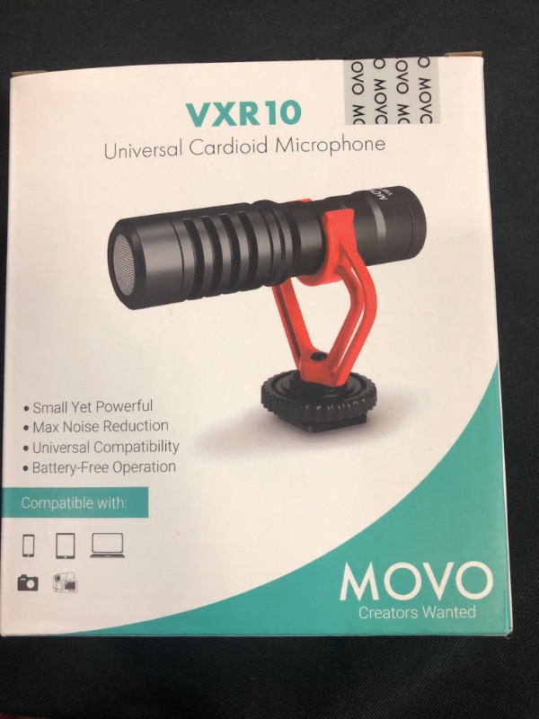 Photo 2 of Movo VXR10 Universal Video Microphone with Shock Mount, Deadcat Windscreen, Case