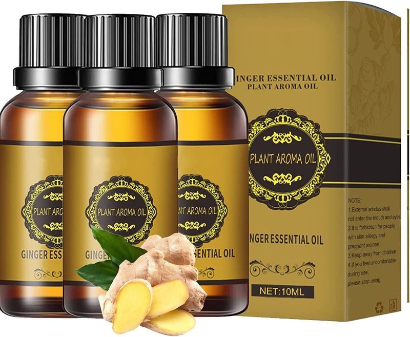 Photo 2 of 3PCS Belly Drainage Ginger Oil, Natural Drainage Ginger Oil Essential Relax Massager Liquid, Herbal Massage Oil, Tummy Ginger Oil (3PC)
