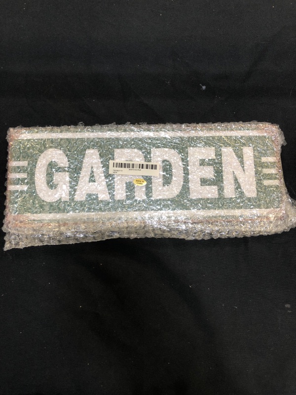 Photo 1 of Barnyard Designs 'Garden' Retro Vintage Metal Tin Bar Sign, Decorative Wall Art Signage, Primitive Farmhouse Country Kitchen Home Décor, 13.75" x 5"
