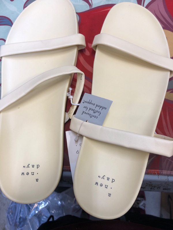 Photo 1 of  Women's Nadine Skinny Strap Sandals - A New Day Yellow SIZE  9