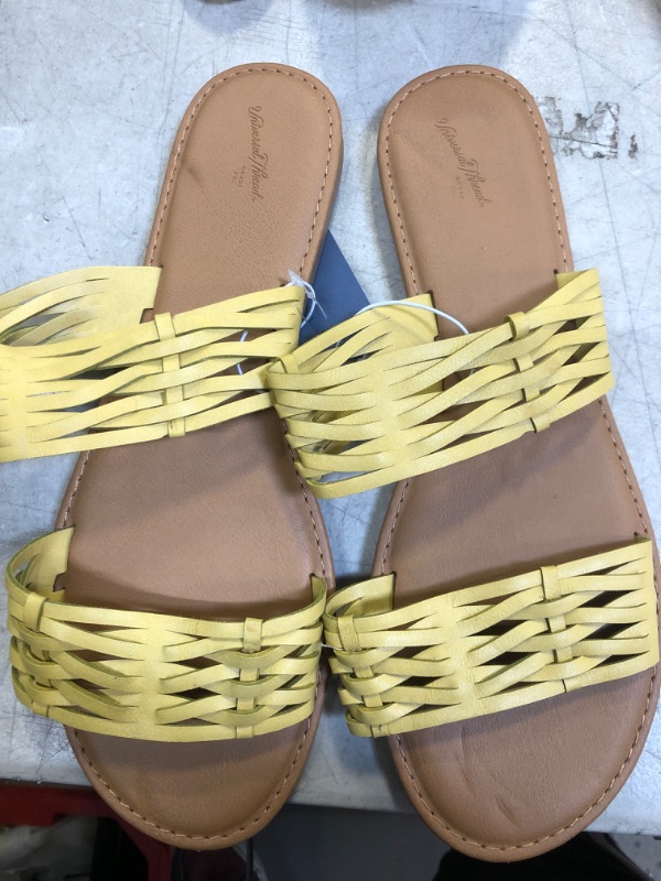 Photo 2 of  Women's Addie Two Band Slide Sandals - Universal Thread Yellow 11