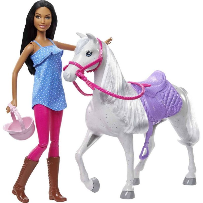 Photo 1 of Barbie Horse Playset with Brunette Doll
