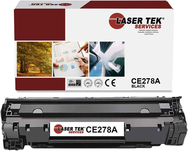 Photo 1 of Laser Tek Services Compatible HP 78A CE278A Toner Cartridge Replacement for HP Laserjet M1536 MFP M1536DNF,P1560 P1566 Printers (Black, 1 Pack) - 2,100 Pages
