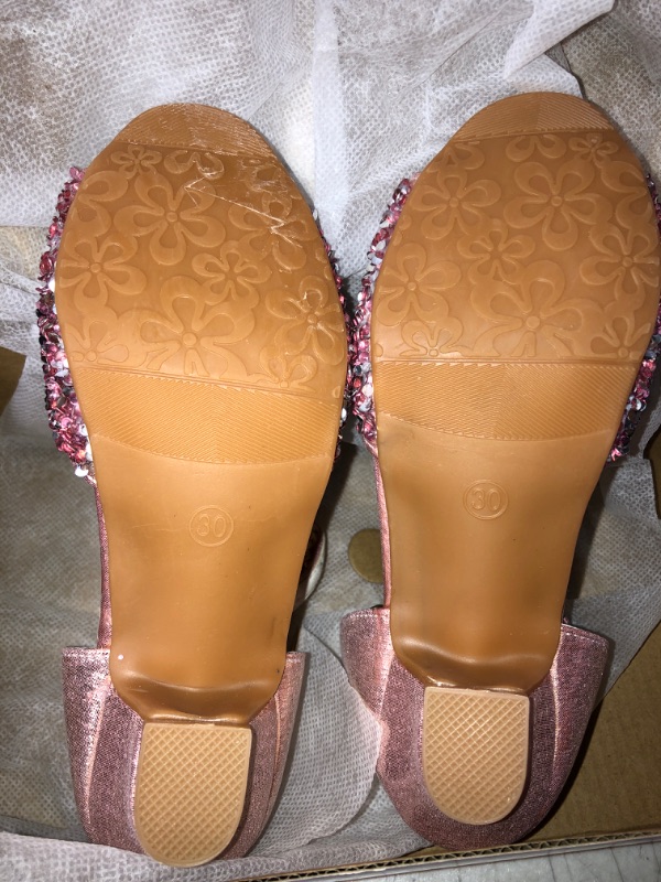 Photo 2 of GIRLS PINK SPARKLY PRINCESS SHOE euro shoe size 30 , little kids us size 12 -12.5 