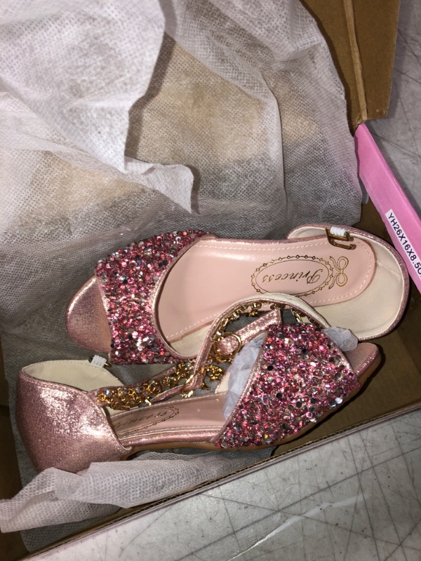 Photo 3 of GIRLS PINK SPARKLY PRINCESS SHOE euro shoe size 30 , little kids us size 12 -12.5 