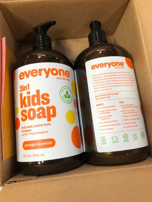 Photo 2 of 2 COUNT Everyone Kids Soap 3 in 1 Orange Squeeze 32 Fl Oz