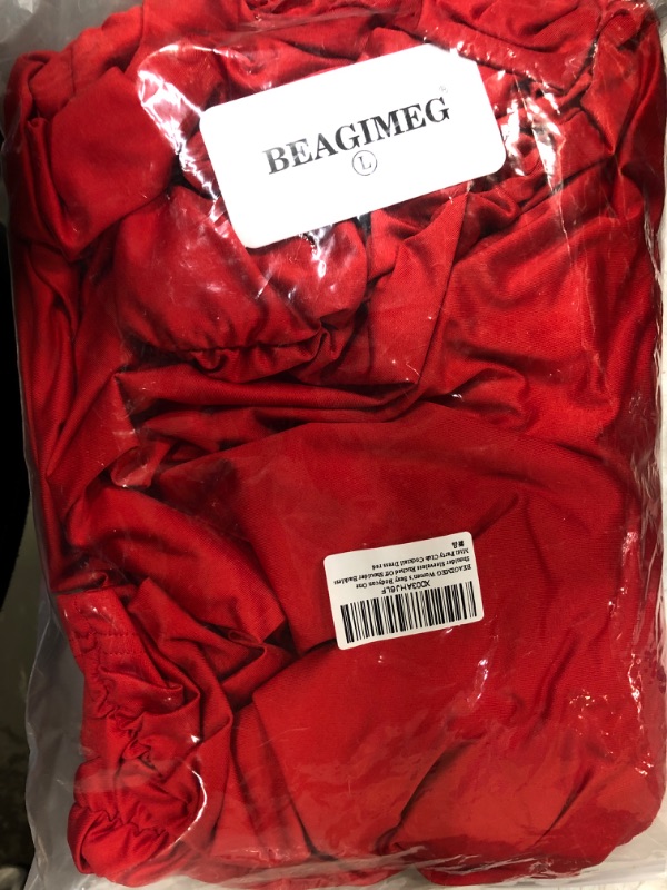 Photo 1 of BEAGIMEG Women's Sexy Summer Bodycon Solid One Shoulder Dress Sz L