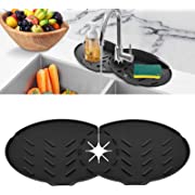 Photo 1 of 14'' Kitchen Silicone Single Faucet Mat, Silicone Faucet Handle Drip, Skimmer, and Utensil rest