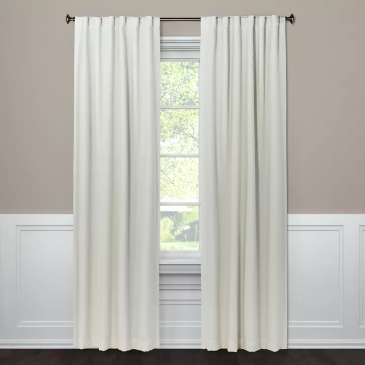 Photo 1 of 1pc Blackout Aruba Linen Window Curtain Panel - Threshold™ - SIZE : 50" X 95"L

