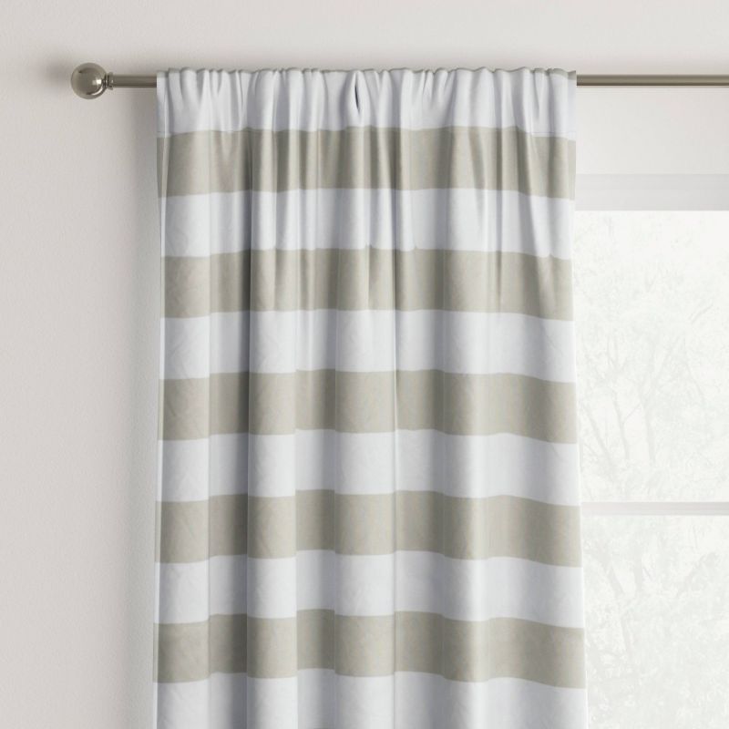 Photo 1 of 1pc 42"x84" Room Darkening Heathered Thermal Window Curtain Panel Striped - Room Essentials