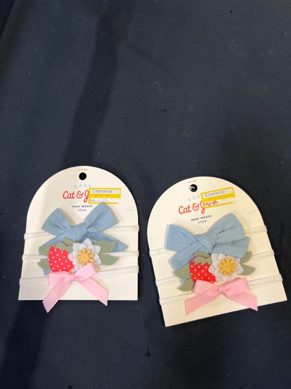 Photo 2 of Baby Girls' Strawberry Headband Set - Cat & Jack (2 PACK) 