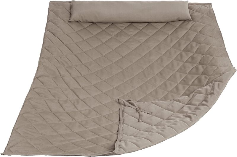 Photo 1 of ANOW Double Hammock Pad and Hammock Pillow Set, 2 Person Polyester Hammock Pad, Light Brown