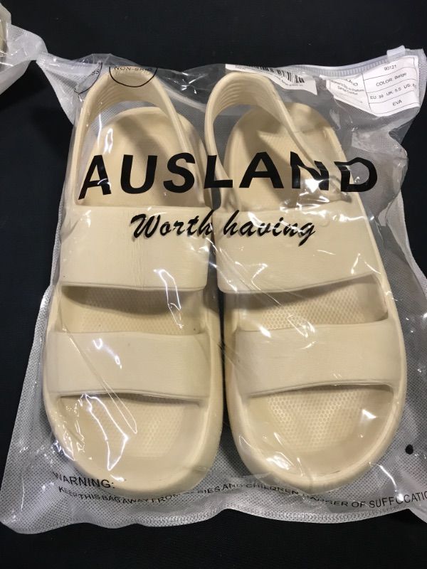 Photo 2 of AUSLAND Women's Flat Sandals Two Strap, Casual Dress Comfy Sandals Slingback Open-toe 90121
SIZE 8.5
