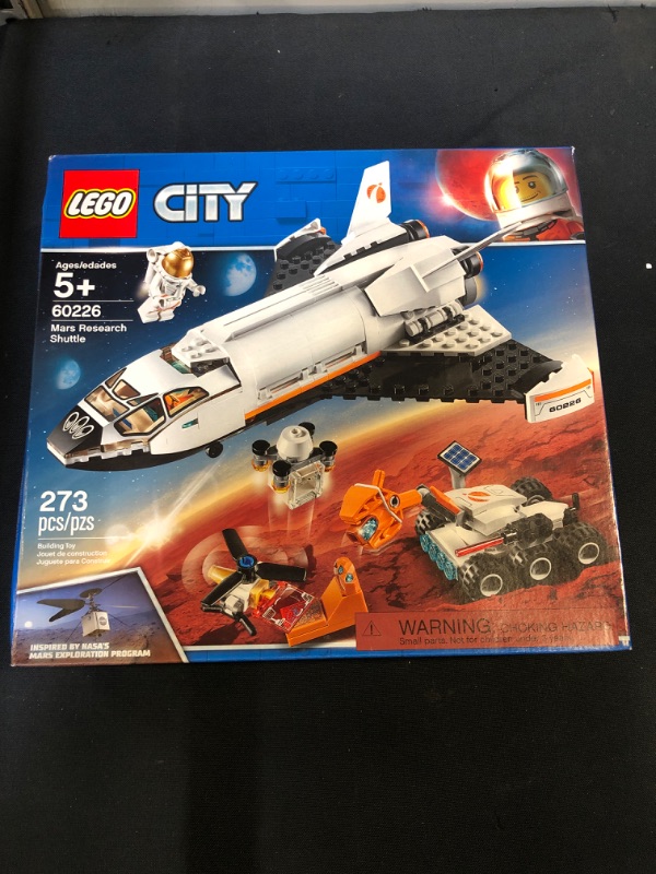 Photo 1 of LEGO City Space Mars Research Shuttle 60226 Space Shuttle Toy Building Kit with Mars Rover and Astronaut Minifigures, Top STEM Toy for Boys and Girls (273 Pieces)
