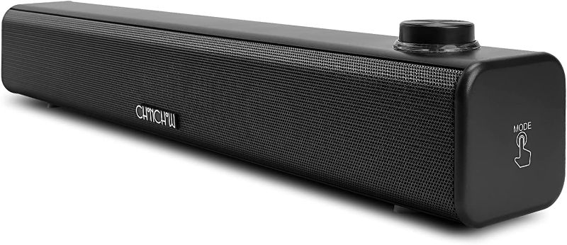 Photo 1 of Bluetooth Speaker Soundbar with AUX Input USB Powered 2.0 Stereo Big Sound Bass Desktop Wireless BT Compatible with Desktop,PC,Laptop,Tablet,iPad,iMac,iPhone(Black)
