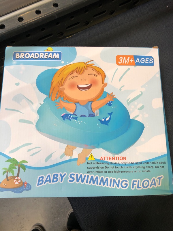 Photo 1 of Baby Pool Float with Canopy, Baby Swimming Float Add Tail No Flip, Infant Pool Float, Inflatable Toddler Pool Float with Toys for Age of 3-36 Month (Large)
