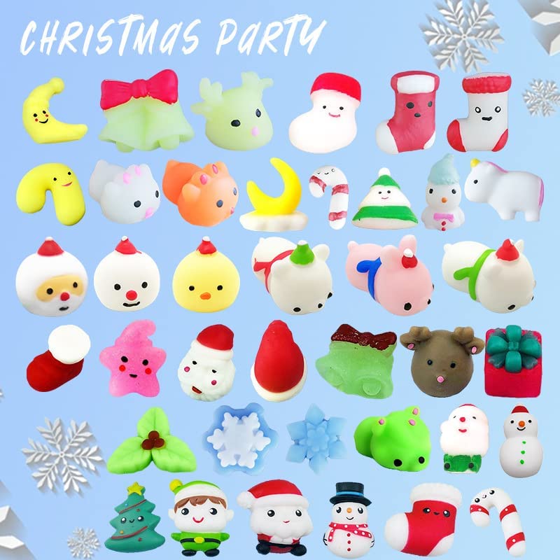 Photo 1 of YCXBOX 24pcs Glitter Squishy Toys Kids Birthday Party Favors Squishy Pack Stress Relief Toys Classroom Prize for Easter and Christmas
