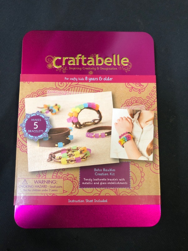 Photo 2 of Craftabelle – Boho Baubles Creation Kit – Bracelet Making Kit – 101pc Jewelry Set with Beads – DIY Jewelry Kits for Kids Aged 8 Years +
