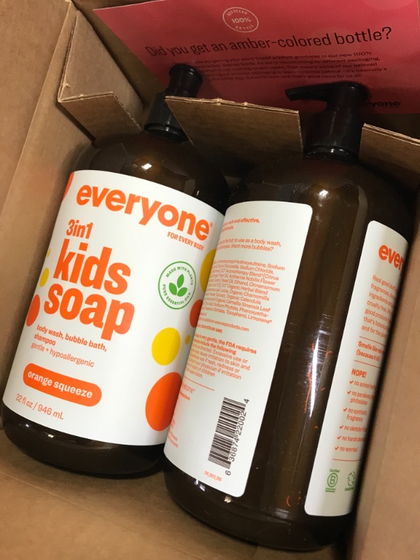 Photo 2 of 2 Everyone Liquid Soap for Kids, Orange, 32 Ounce
