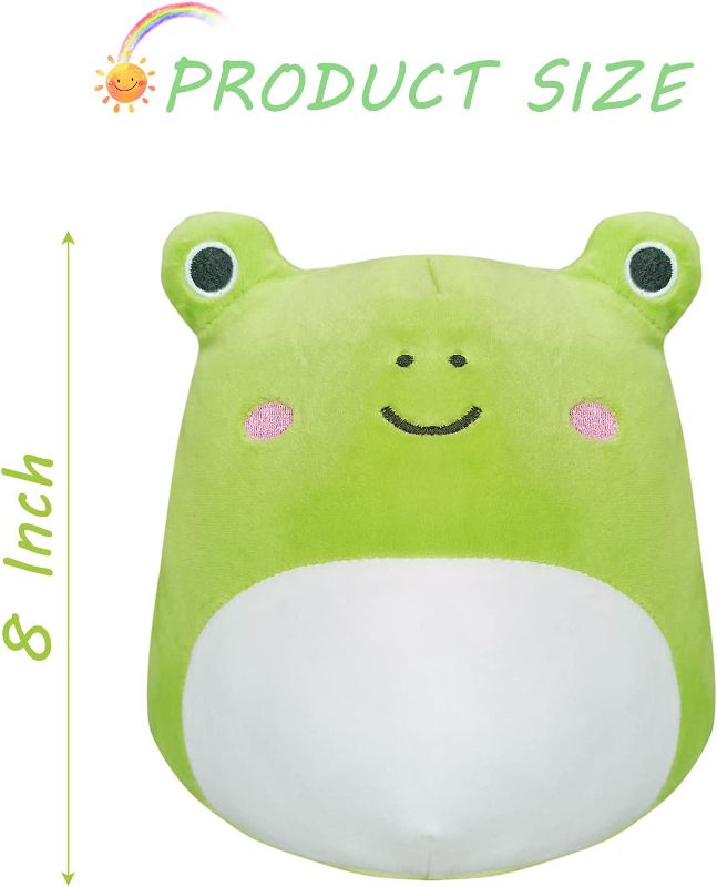 Photo 1 of 1 Pcs Cute Frog Plush Toy, Animals Cute Frog Stuffed Pillow, Super Soft and Comfortable Plush Toy Birthday Halloween Decor Suitable for Boys Girls (8 Inch)
