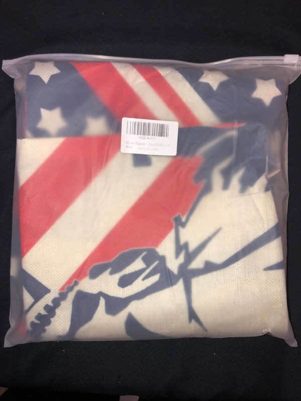 Photo 2 of 4th of July Decorations Pillow Covers 18x18 Independence Day Memorial Day Set of 4 American Flag Stars and Stripes Patriotic Throw Pillow Covers USA Freedom Pillows Decor
