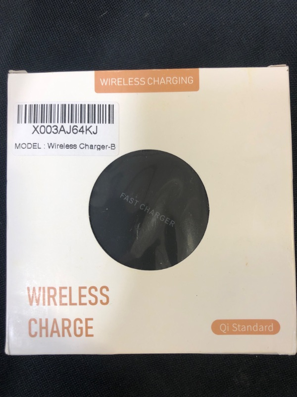 Photo 2 of Fast 15W Wireless Charger and Thin Charger Wireless Charging Pad (Without AC Adapter) (Black)
