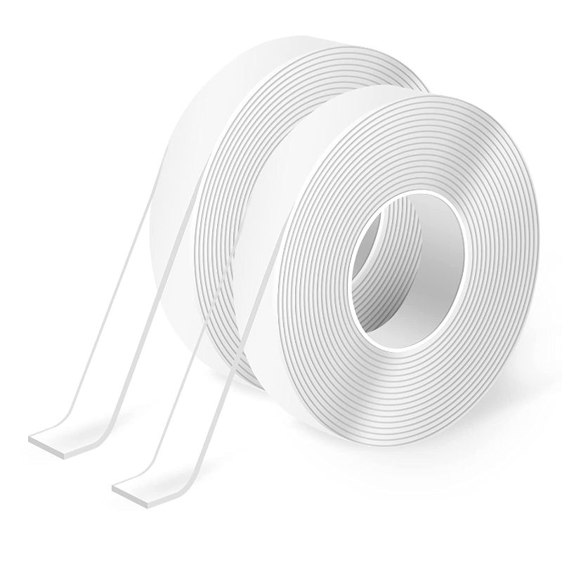 Photo 1 of Art3d Nano Double-Sided Adhesive Tape (2-Roll of 10FT), Multipurpose Transparent Foam Tape for Carpet Mats/Paste Items/Photos Frames/Craft Wall Mounting
