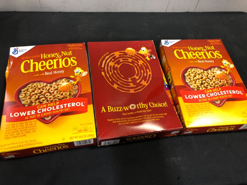 Photo 1 of 3 BOXS OF General Mills, Honey Nut Cheerios, 10.8 oz (306 g)
