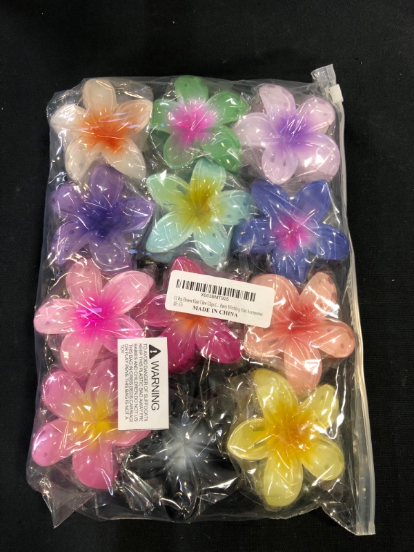 Photo 1 of 12 PCS FLOWER HAIR CLIPS