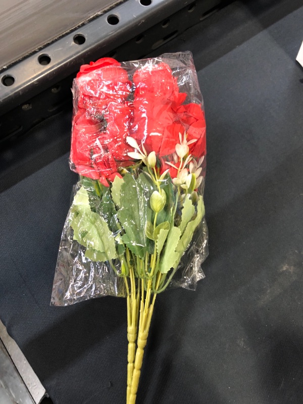 Photo 1 of Artificial 2Pcs Rose-Daisy Silk Bouquets for Wedding Arrangements Table Centerpieces Home Festivals Party Decor Photograph Props
