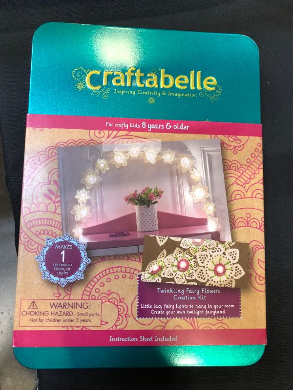 Photo 2 of Craftabelle – Twinkling Fairy Flowers Creation Kit – DIY Twinkle Lights for Bedroom – 106pc String Light Set with Accessories – DIY Arts & Crafts for Kids Aged 8 Years +
