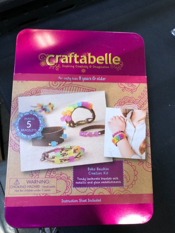 Photo 2 of Craftabelle – Boho Baubles Creation Kit – Bracelet Making Kit – 101pc Jewelry Set with Beads – DIY Jewelry Kits for Kids Aged 8 Years +
