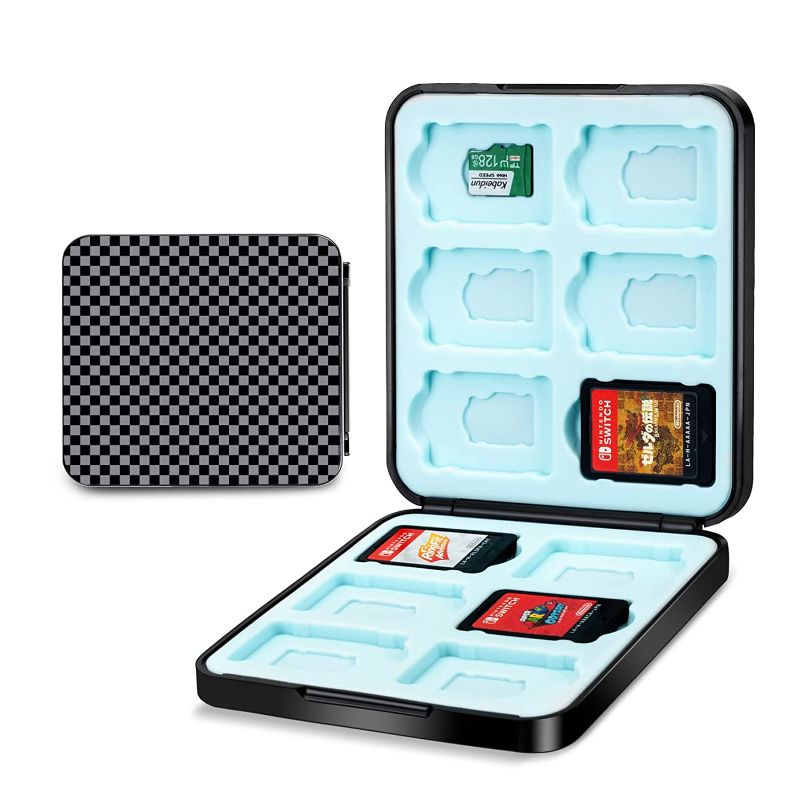 Photo 1 of Nintendo Switch Game Case [12 Card Slots] Switch Game Holder, SHOCKPROOF & PORTABLE Switch Cartridge Case with Magnetic Closure/Hard Shell/Soft Lining (Black)
