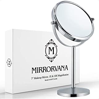 Photo 1 of 10X Magnifying Makeup Mirror on Round Stand for Tabletop